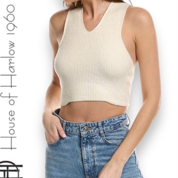 House of Harlow Boho Knit Wrap Top- Black - - Picture 3 of 4